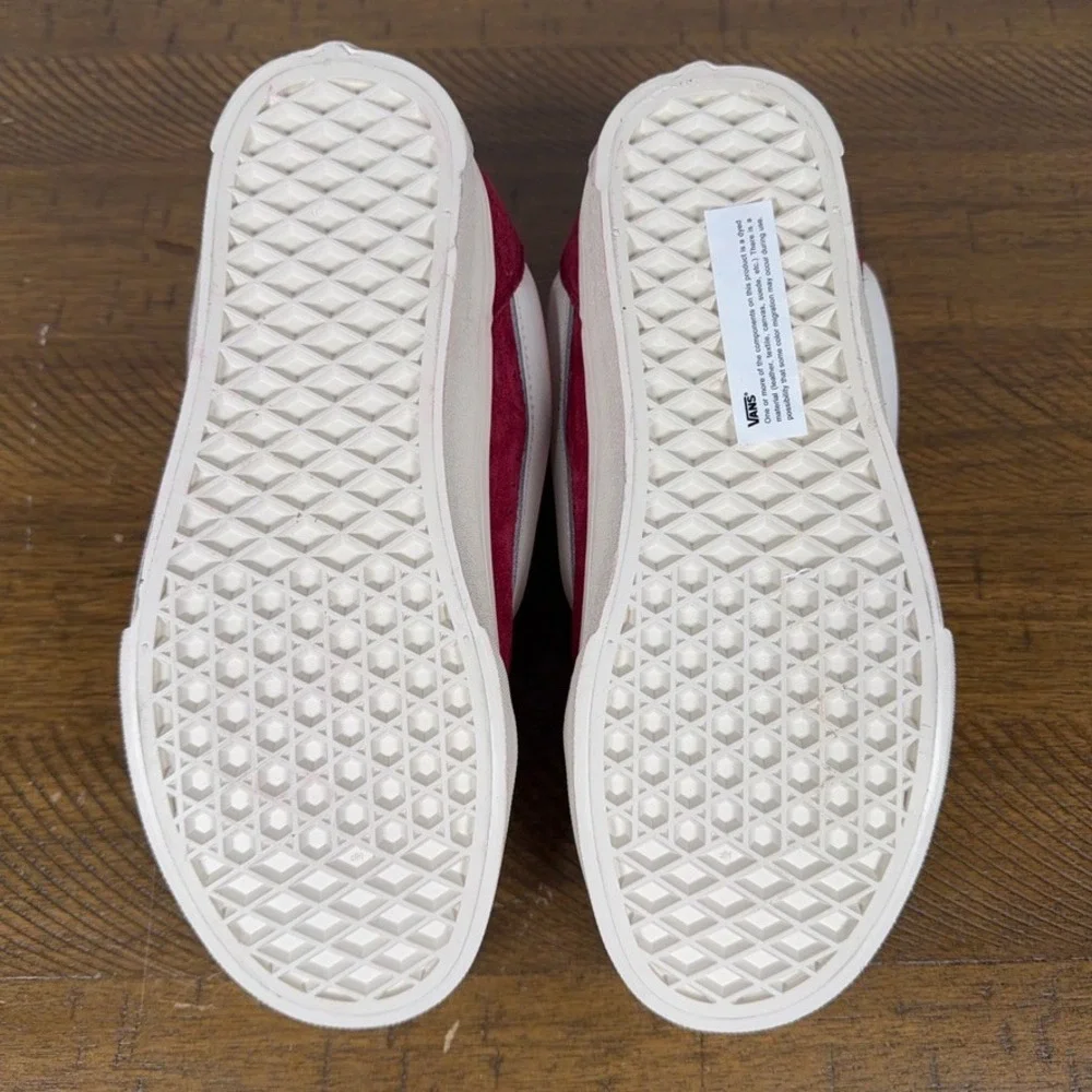 Vans Shoes Womens 7 Bordeaux‎ Red Knu Skool Suede Casual Skate Sneakers NEW